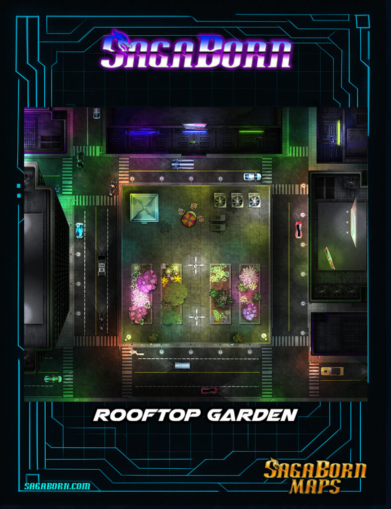 Cyberpunk Map Rooftop Garden